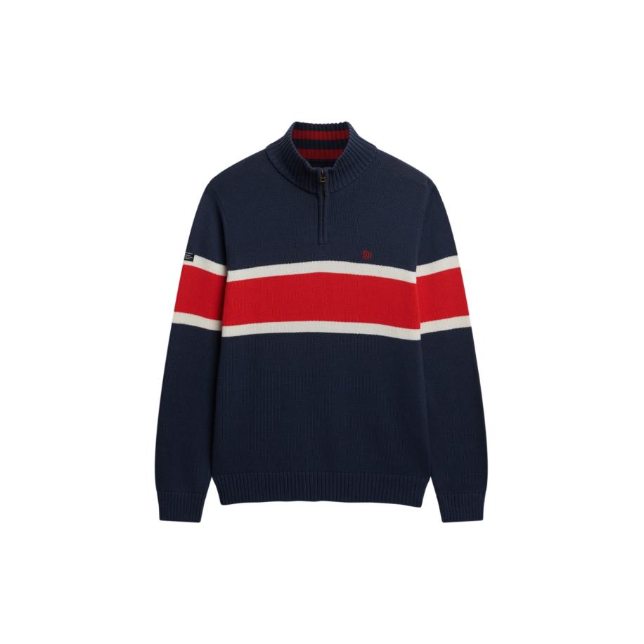 Superdry Trui nachtblauw / rood / offwhite Blauw