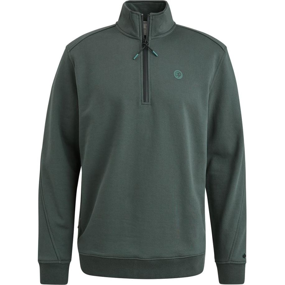 Cast Iron Half Zip Trui Groen Groen
