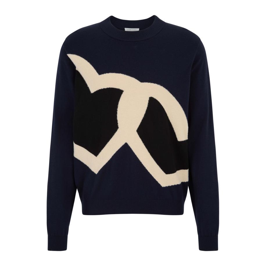 Guido Maria Kretschmer Men Trui Arvid beige / marine Blauw