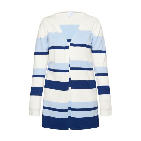 Usha usha BLUE LABEL Gebreid vest Lynnea lichtblauw / donkerblauw / wit