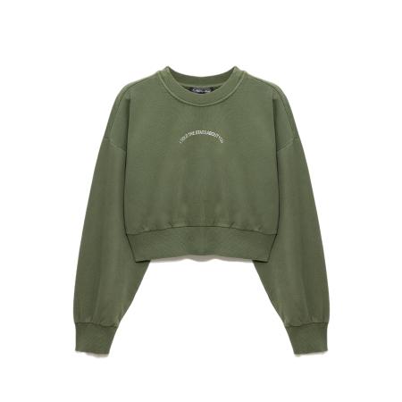 No Matter What No Matter What Sweatshirt kaki / wit