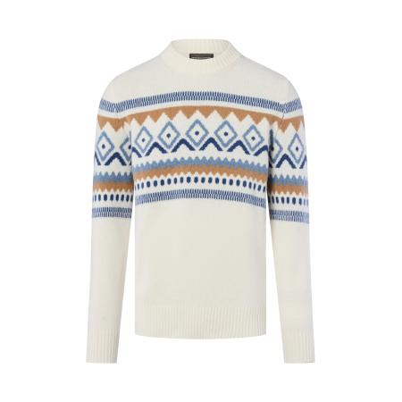 Finshley & Harding Finshley & Harding Trui ecru / blauw / lichtbruin