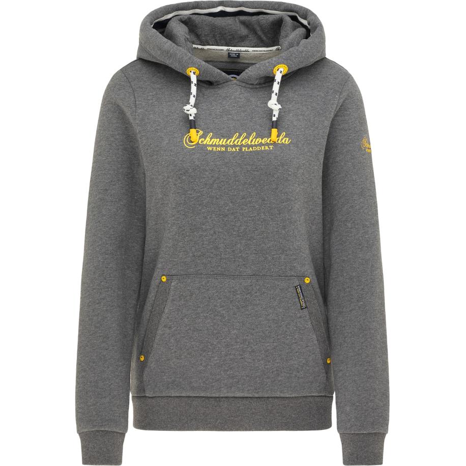Schmuddelwedda Schmuddelwedda Sweatshirt limoen / donkergrijs / wit -