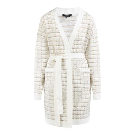 Faina faina Gebreid vest Aleva goud / wit