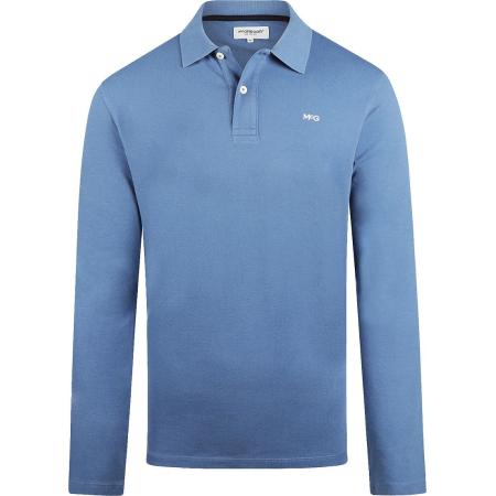 McGregor Long Sleeve Poloshirt Faded Blauw