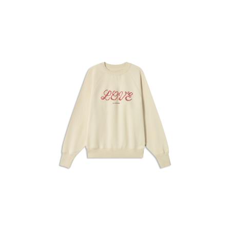 thinking mu Thinking MU Sweatshirt LOVE HEART offwhite