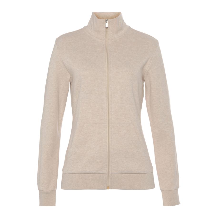 BENCH Sweatvest beige gemêleerd / zilver Bruin