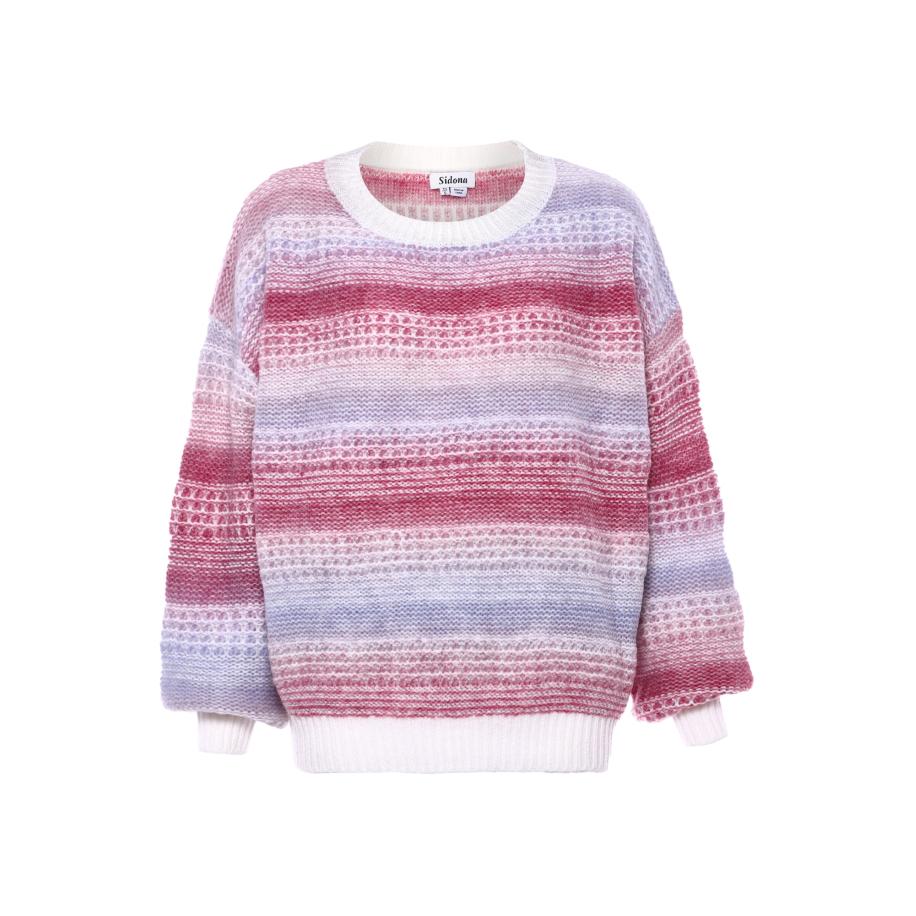 Sidona Sidona Trui lila / pink / wit -