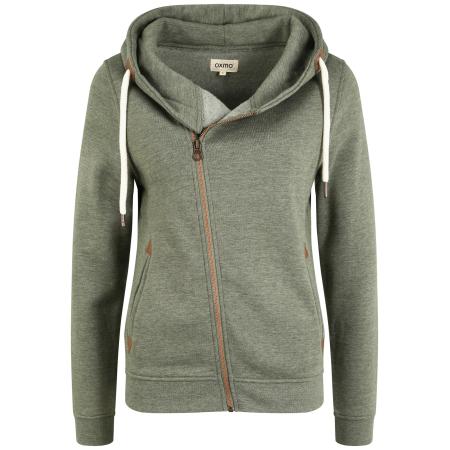 Oxmo Oxmo Sweatvest Vicky bruin / groen / kaki