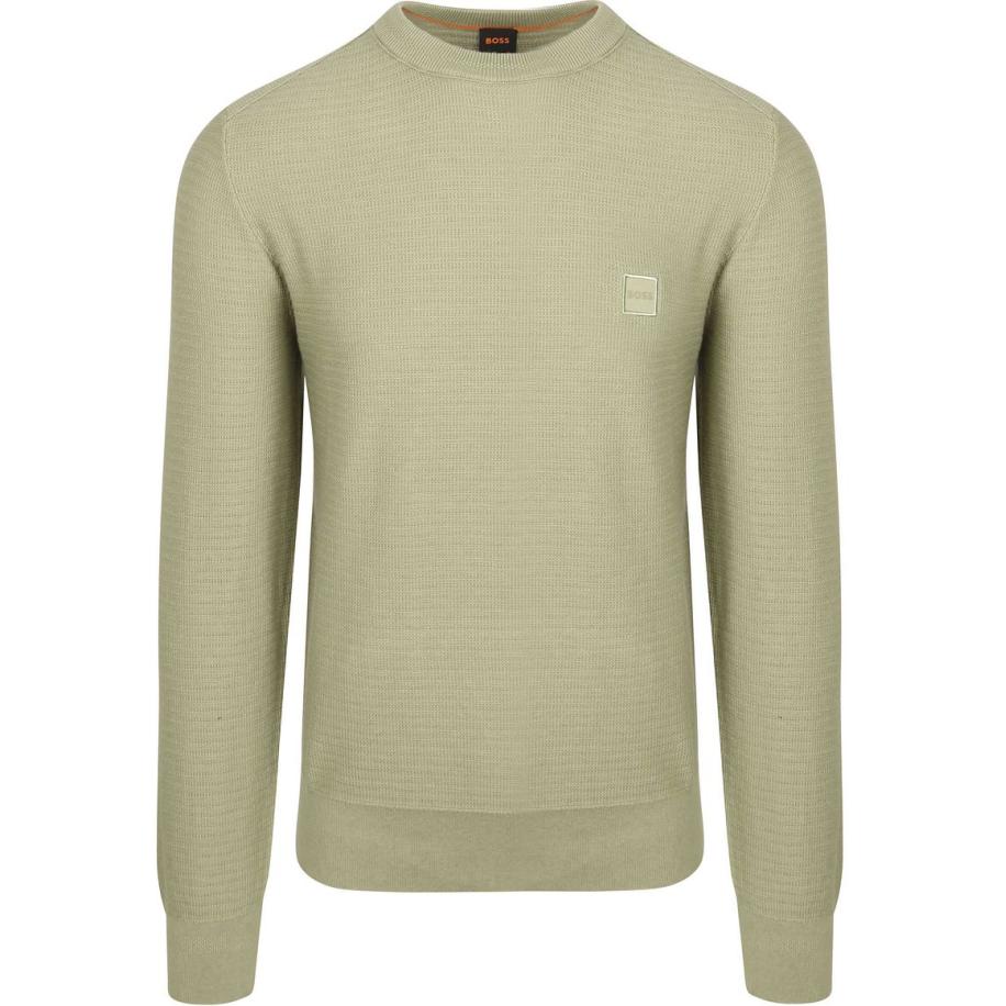 BOSS Trui Anion Lichtgroen Groen