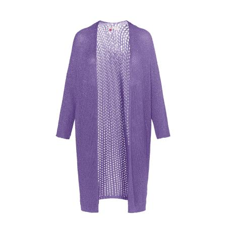 IZIA IZIA Gebreid vest lila / zilver