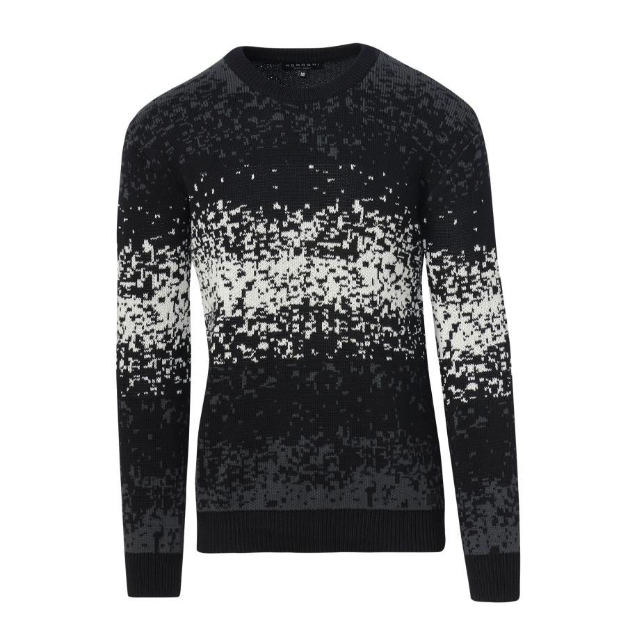 KOROSHI KOROSHI Trui Punto grijs / zwart / wit -