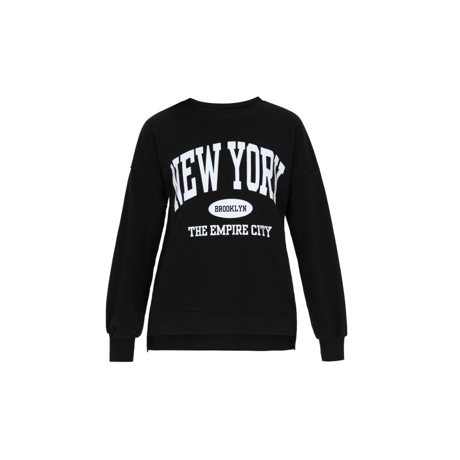 SANIKA SANIKA Sweatshirt Fashion Look zwart / wit -