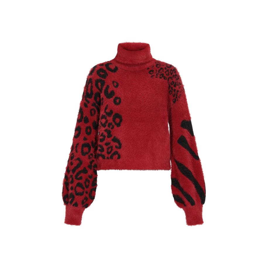 myMo ROCKS Trui bourgogne / zwart Rood