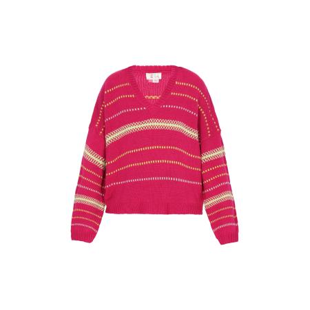 IZIA IZIA Trui geel / fuchsia