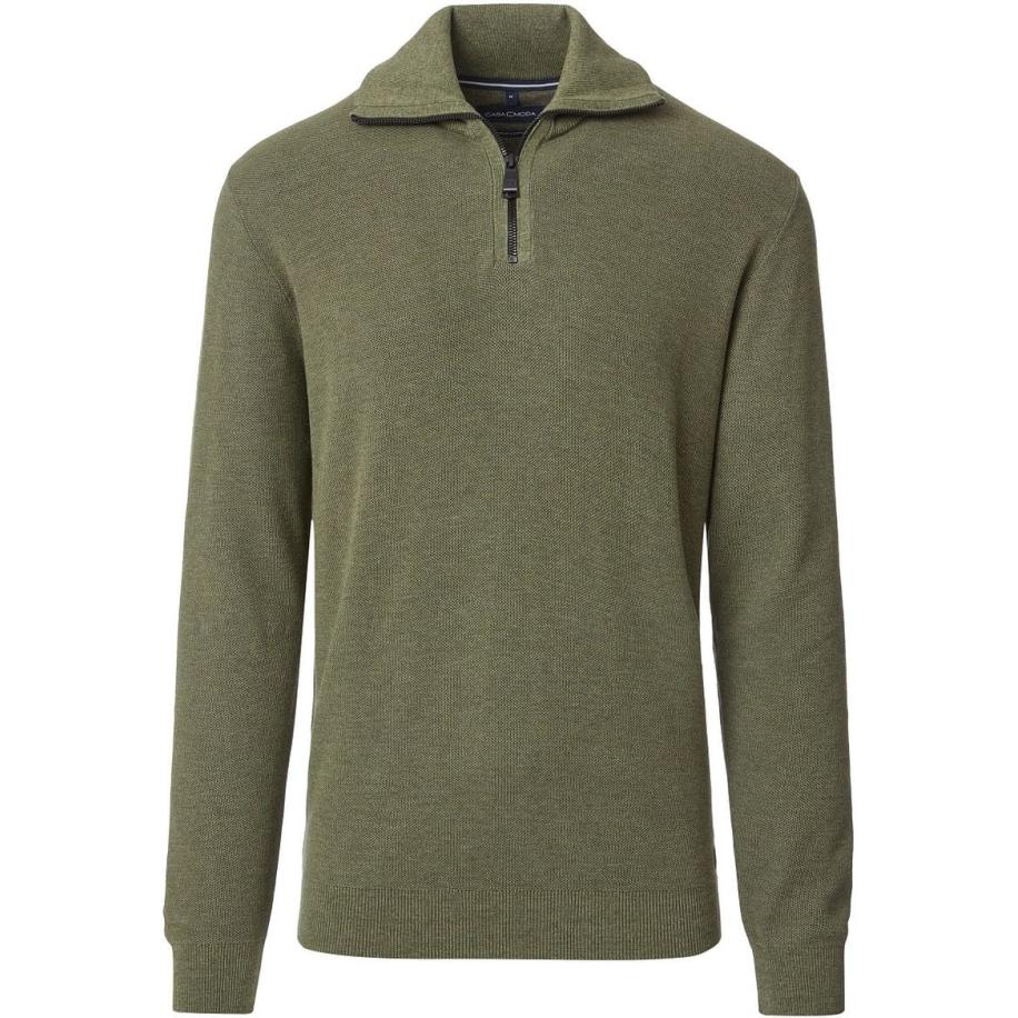 Casa Moda Halfzip Trui Groen Groen