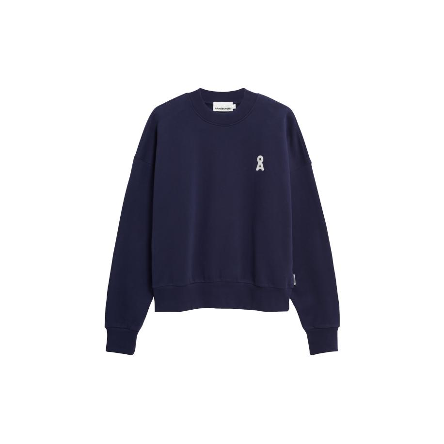 Armedangels ARMEDANGELS Sweatshirt ALIZAA donkerblauw / wit -