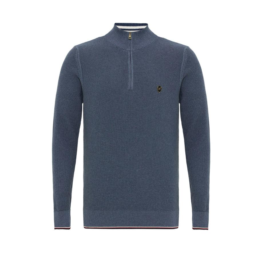 Williot Williot Trui enziaan / wijnrood / kersrood / zwart -