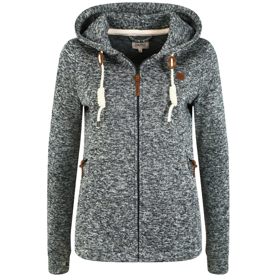 Oxmo Oxmo Fleece jas Thory bruin / grijs -