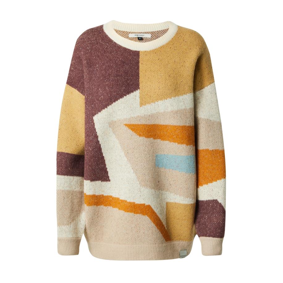 Iriedaily Iriedaily Trui Fady beige / sand / donkeroranje / bourgogne -
