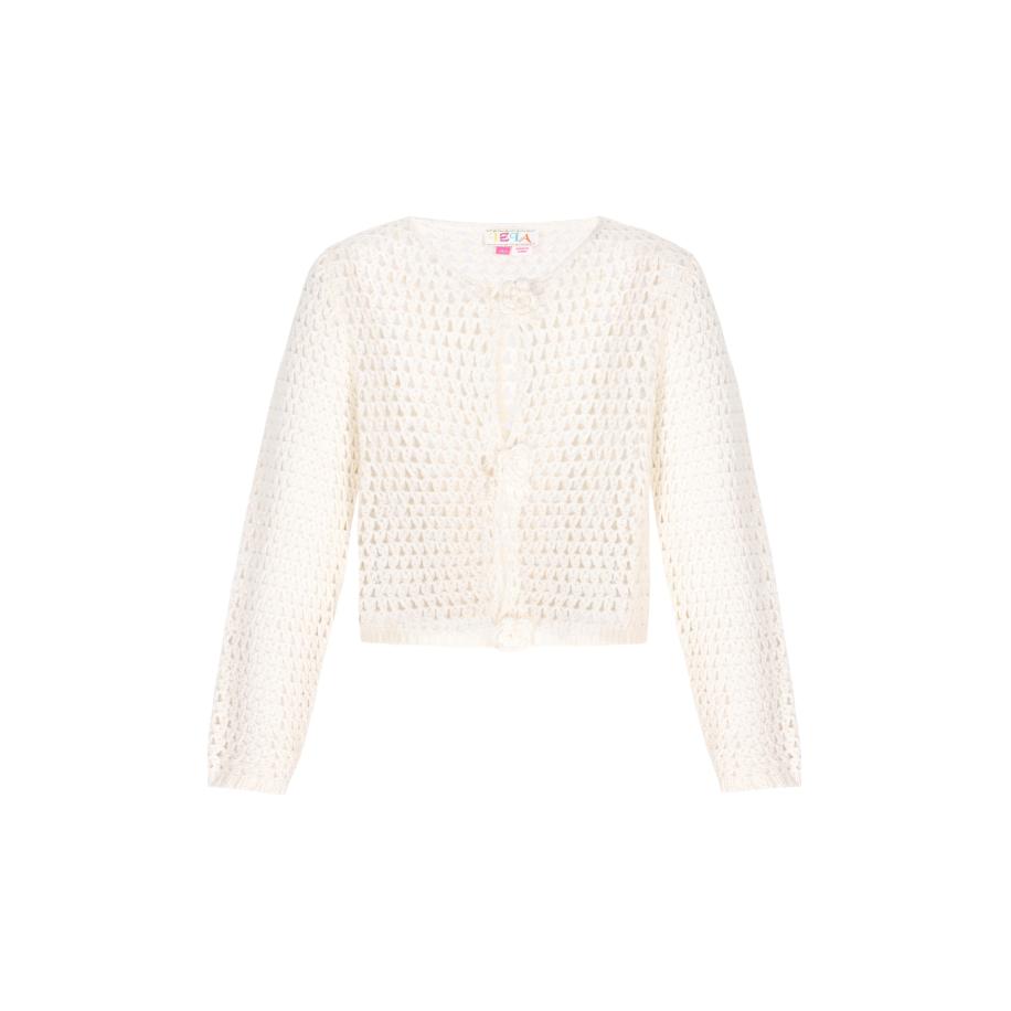 IZIA IZIA Gebreid vest Boho offwhite -