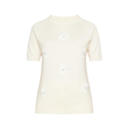 Gaya Gaya Trui Fashion Look beige / lichtblauw / wit