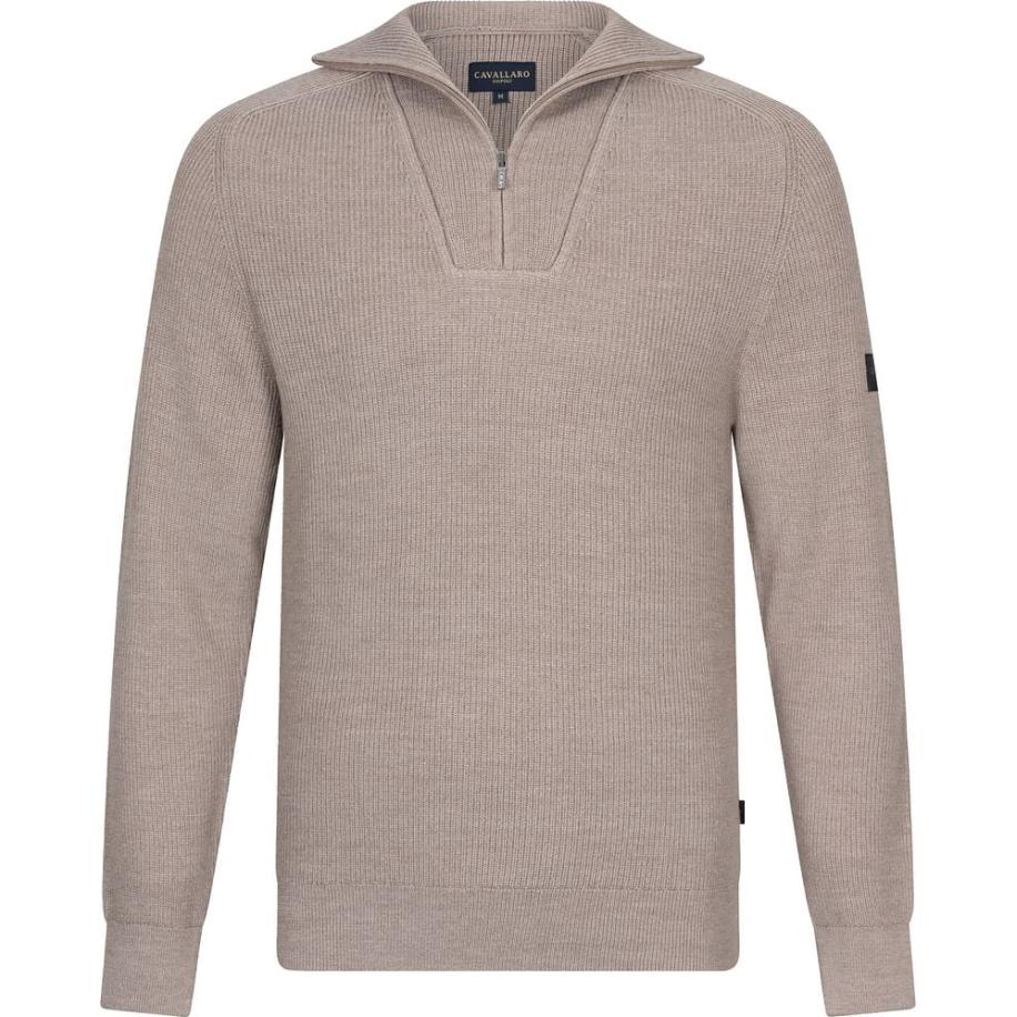 Cavallaro Corsico Half-Zip Beige Bruin