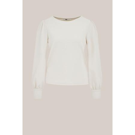 WE Fashion Dames sweater met structuur - Regular fit - Ecru - Maat: XXXL