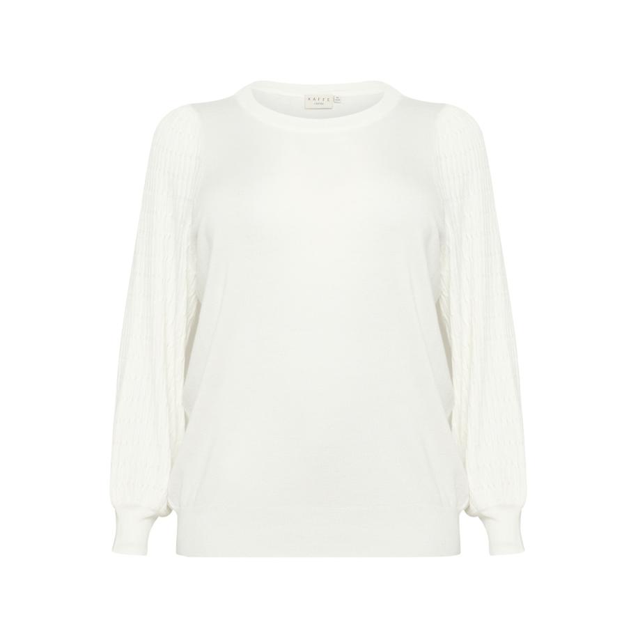 KAFFE CURVE Trui KC Lini natuurwit Wit