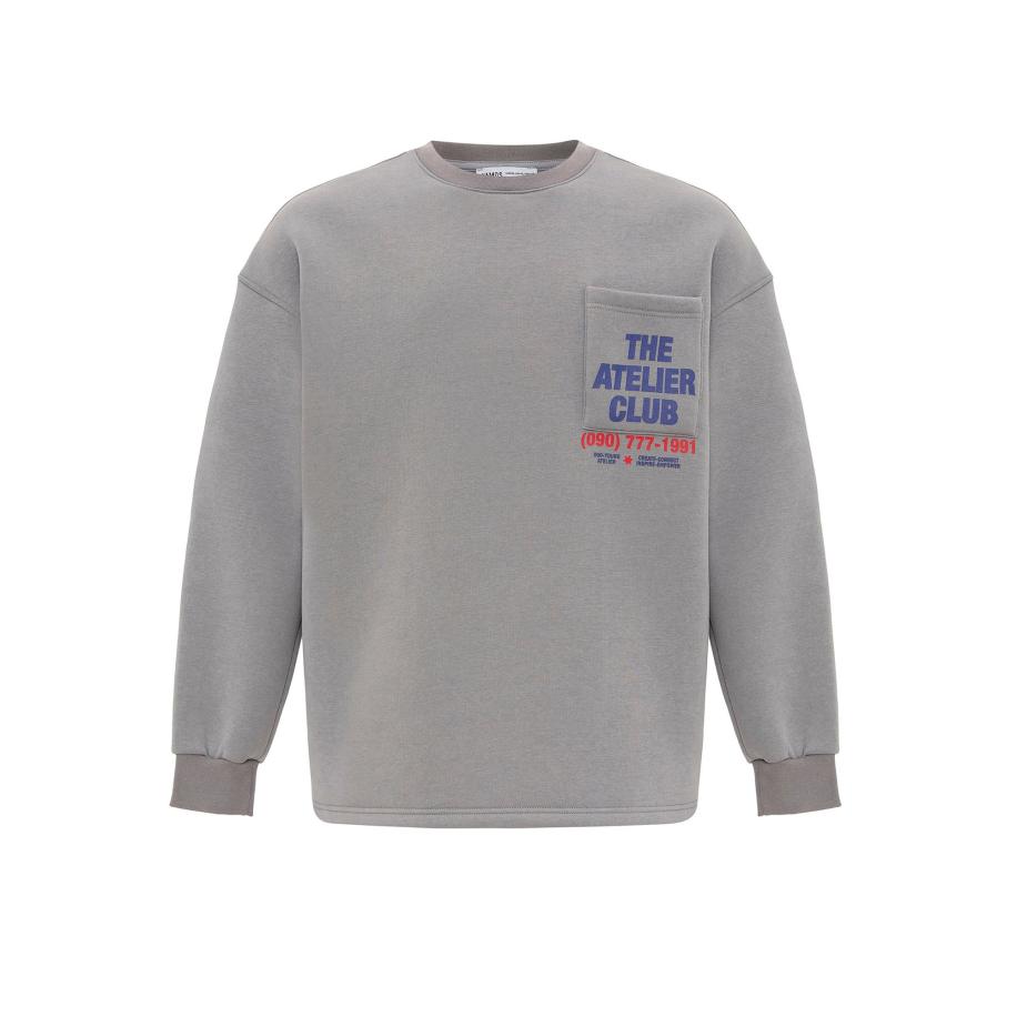 VAMOS CLO VAMOS CLO Sweatshirt navy / grijs / bloedrood -