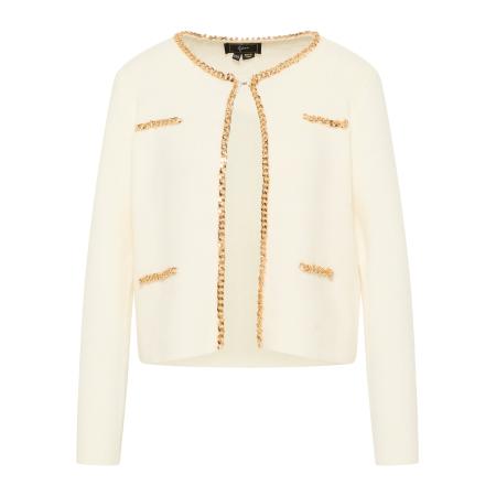 Faina faina Gebreid vest crème / goud