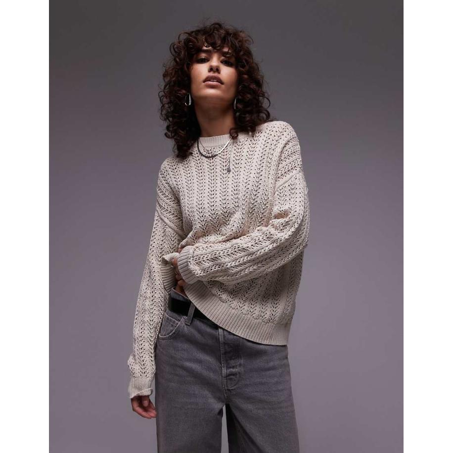 Levi's Gehaakte gebreide trui in crème-Wit Wit