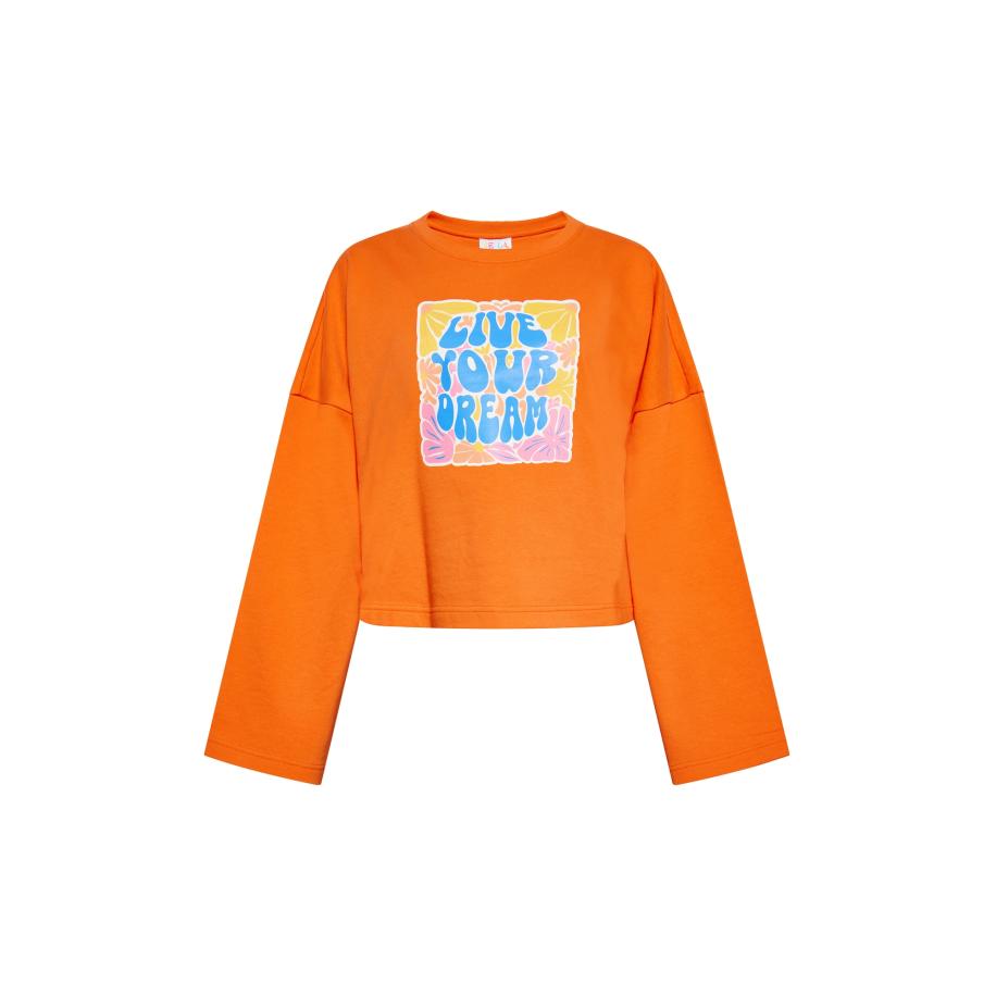 IZIA IZIA Sweatshirt blauw / geel / oranje / rosa -