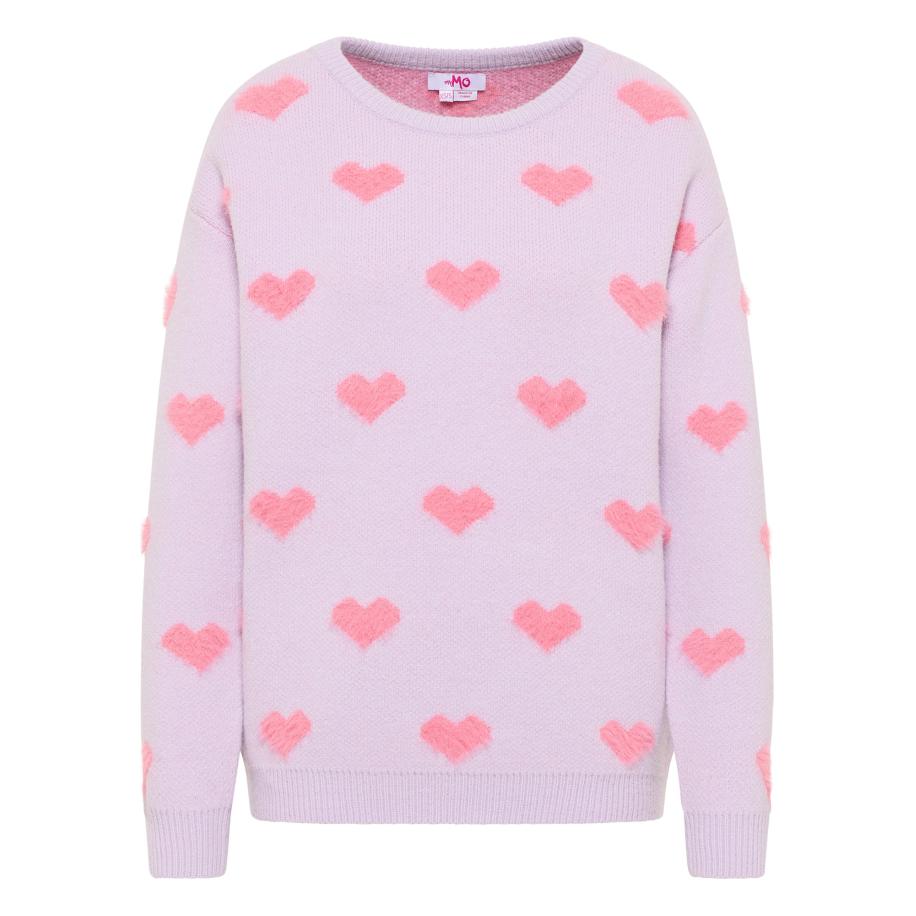 MYMO MYMO Trui lichtlila / watermeloen rood -
