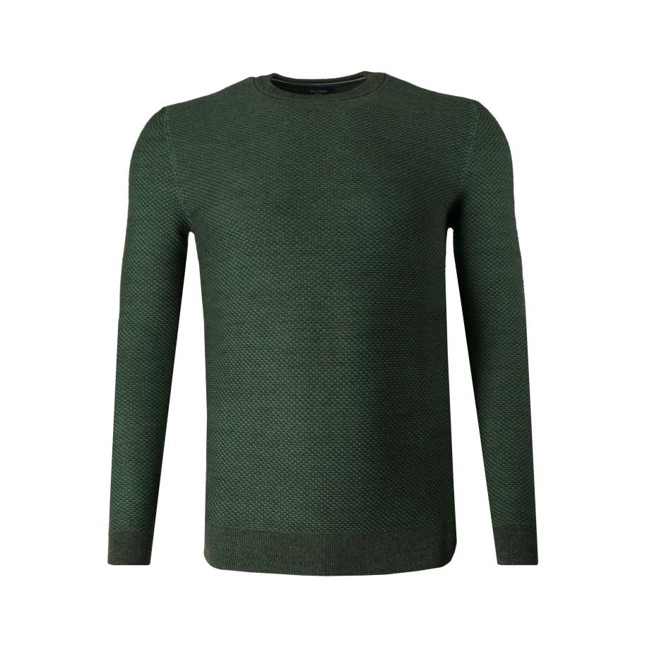 OLYMP Casual Trui grijs-groen, Gestructureerd Groen