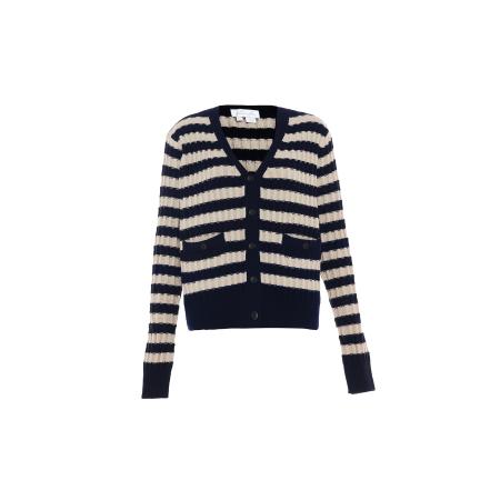 BLONDA BLONDA Gebreid vest navy / wolwit