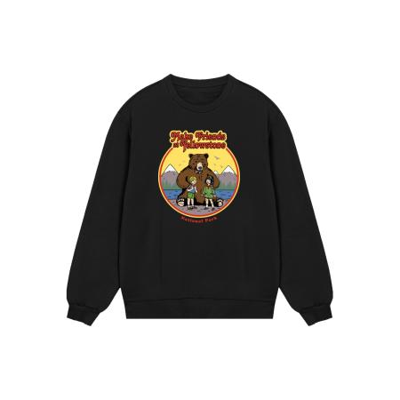 F4NT4STIC F4NT4STIC Sweatshirt US National Parks Make Friends At Yellowstone bruin / geel / rood / zwart
