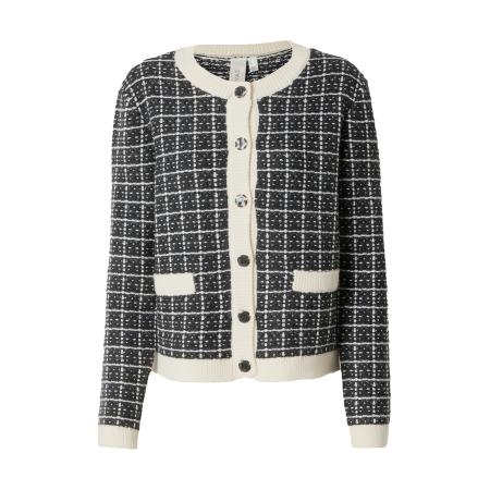 YAS YAS Gebreid vest beige / zwart