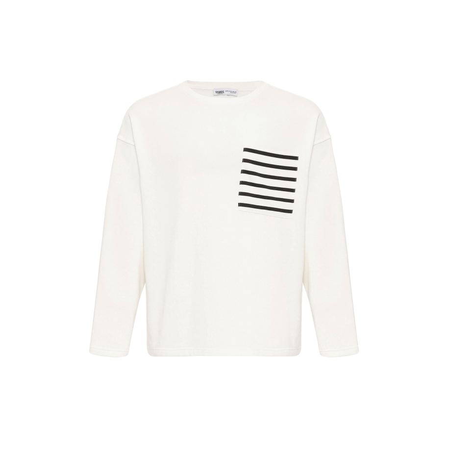 VAMOS CLO VAMOS CLO Sweatshirt ecru / zwart -