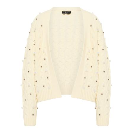 Faina faina Gebreid vest wolwit