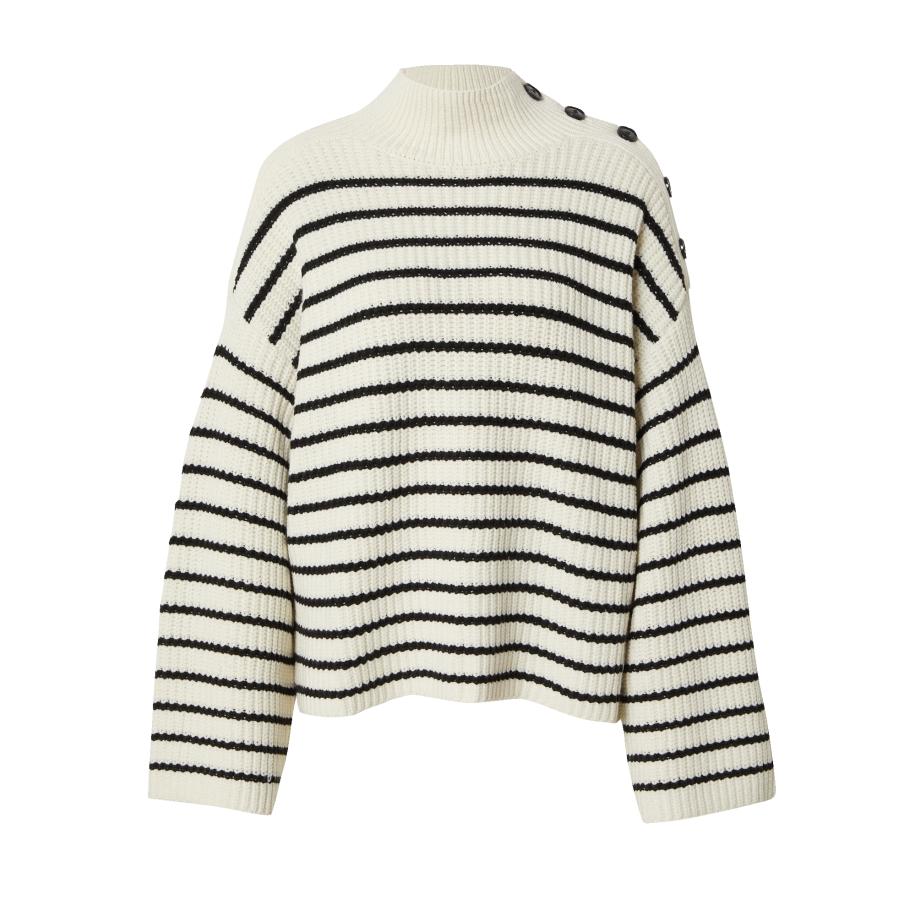 EDITED EDITED Trui Imilia zwart / wit -