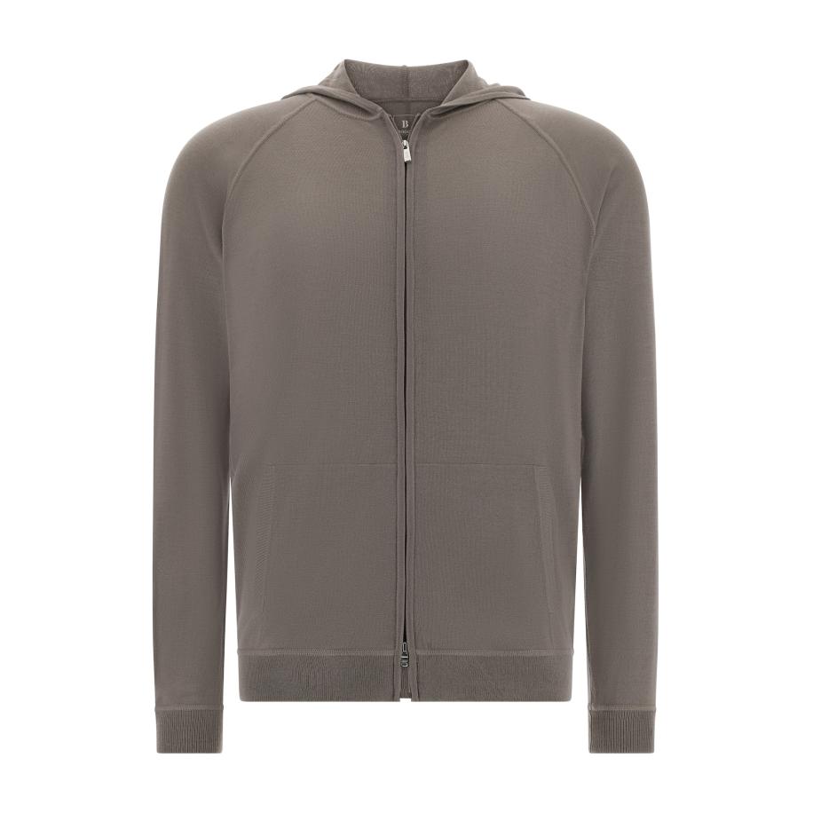 Boggi Milano Boggi Milano Gebreid vest taupe -