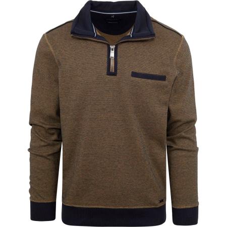 Casa Moda Halfzip Trui Okergeel