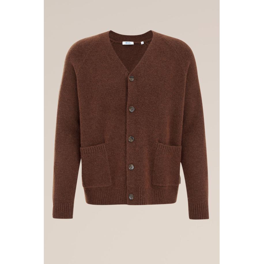 WE Fashion Heren Regular fit Fijngebreid vest - Regular fit - Saffraan rood - Maat: S Rood