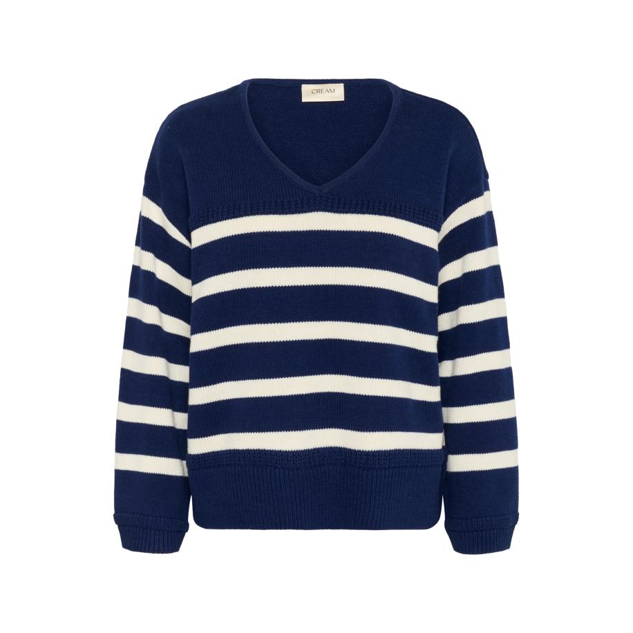 Cream Cream Trui Muka navy / wit -