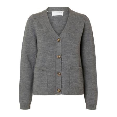 Selected SELECTED Gebreid vest Ana grijs gemêleerd