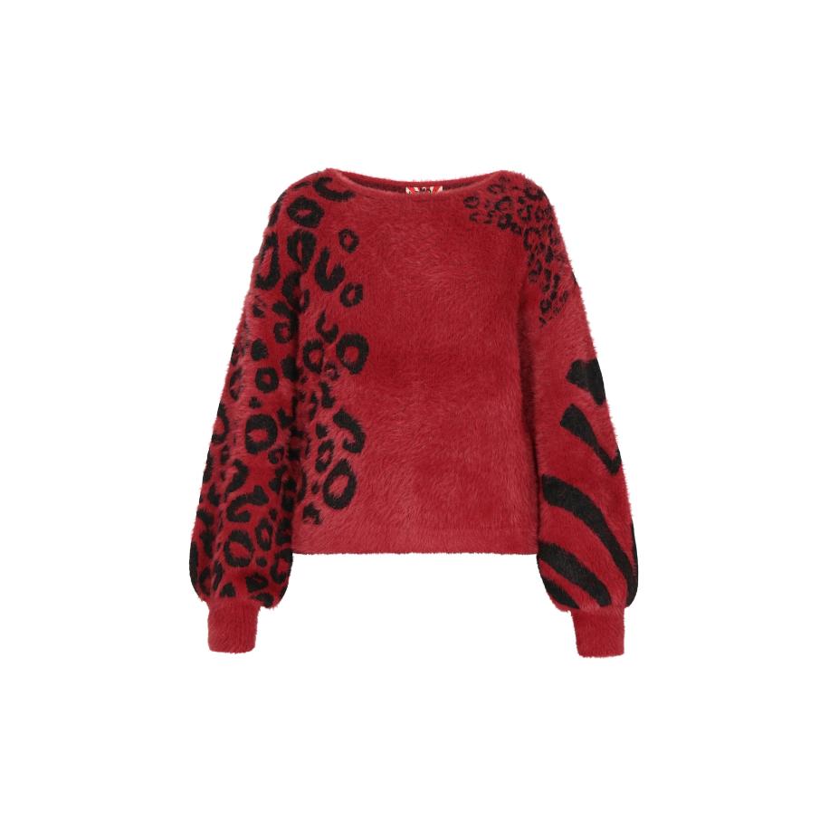 myMo ROCKS Trui bloedrood / zwart Rood