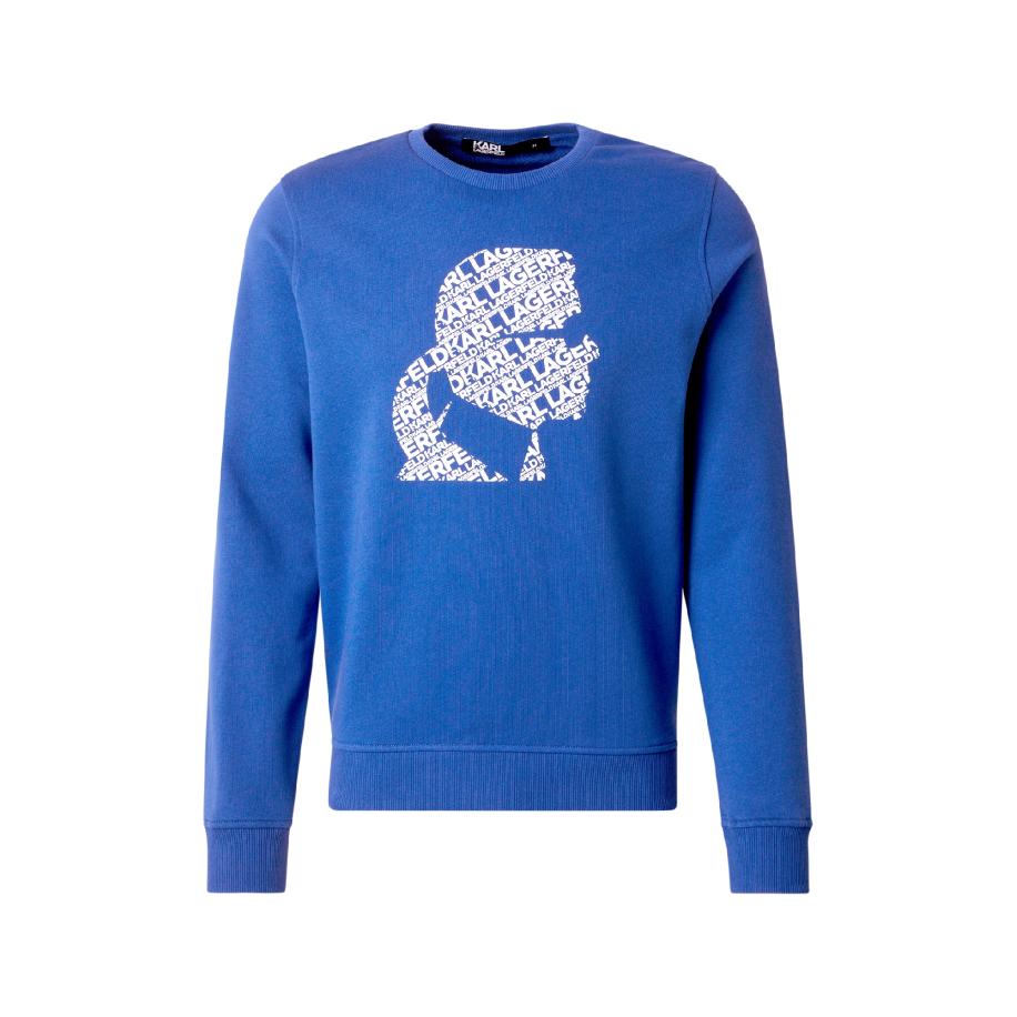 Karl Lagerfeld Karl Lagerfeld Sweatshirt royal blue/koningsblauw / wit -