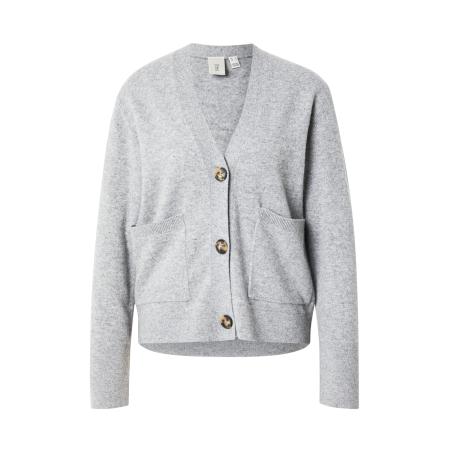 YAS YAS Gebreid vest YASEMILIE lichtgrijs