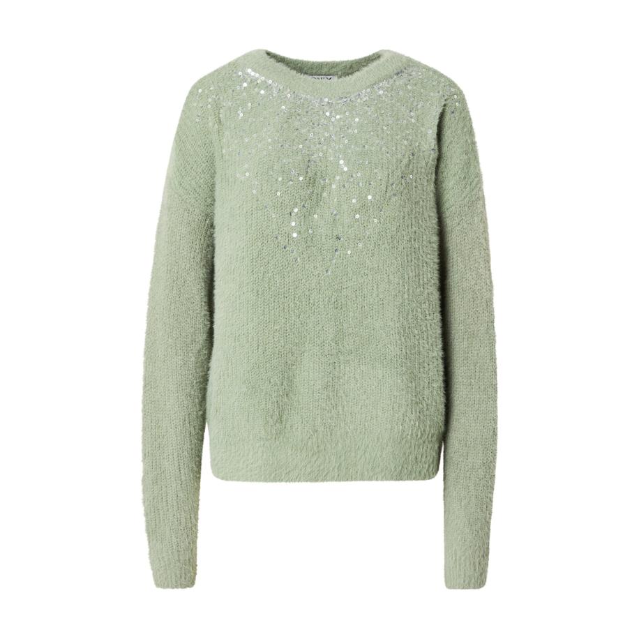 Only ONLY Trui ONLCLARIS lichtgroen / zilver -